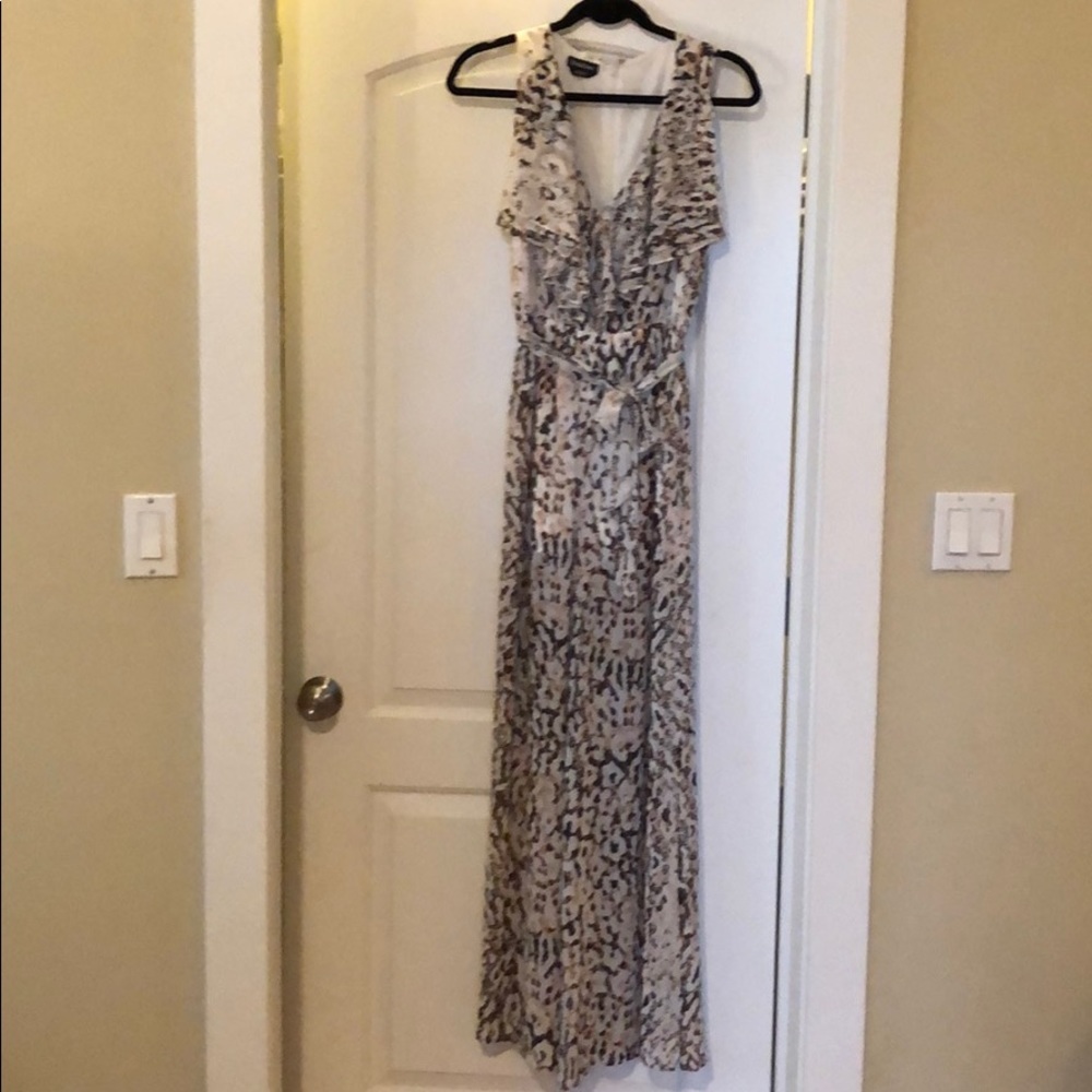 Bebe Leopard Print Jumpsuit Size 0